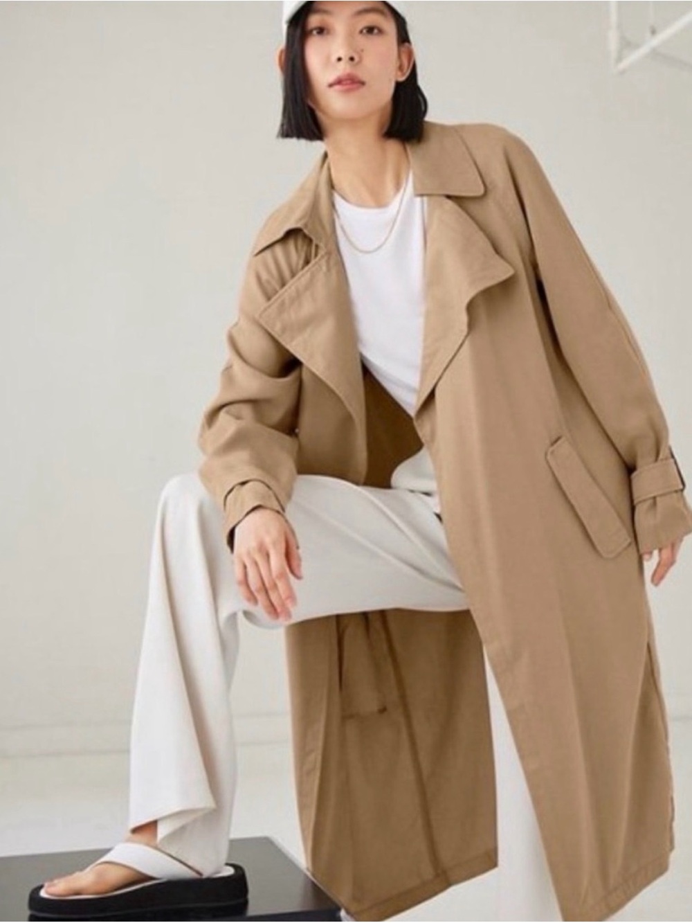 Babaton by Aritzia - Tan Trench Coat – Size Small
